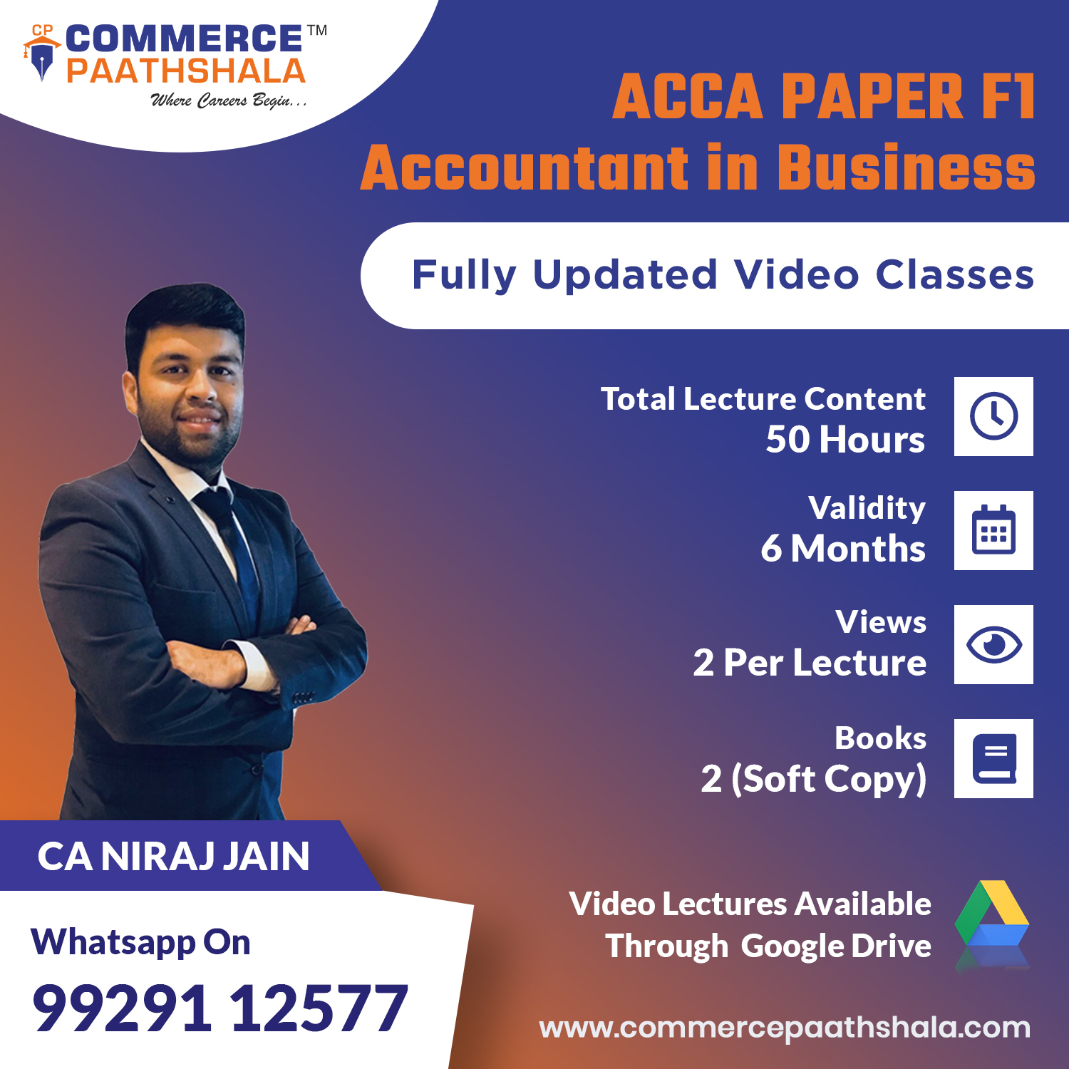 ACCA F1 (AB – Accountant in Business) Course - Pen Drive / Google Drive 